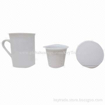 Fine porcelain herb tea mug